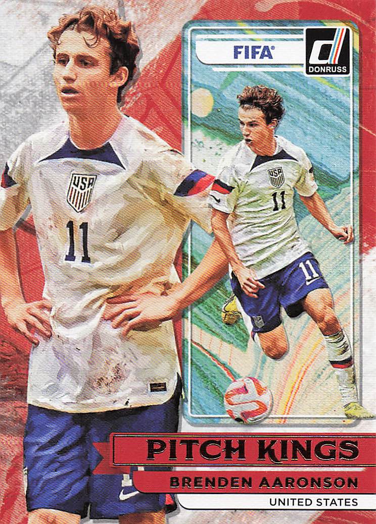 2022-23 Panini Donruss Pitch Kings Brenden Aaronson #24
