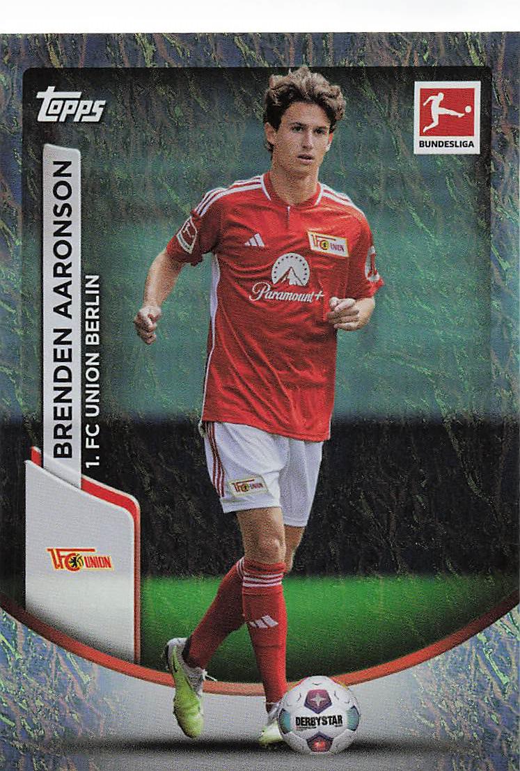 2023-24 Topps Bundesliga Jade Edition Brenden Aaronson #8