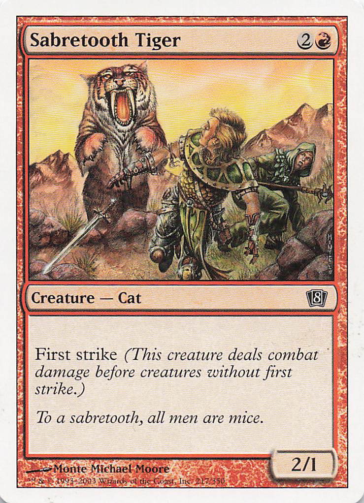 Magic The Gathering: 8th Edition EN: #217 Sabretooth Tiger