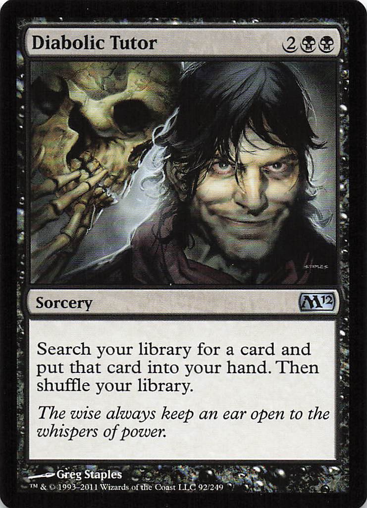 Magic The Gathering: Magic 2012 EN: #92 Diabolic Tutor