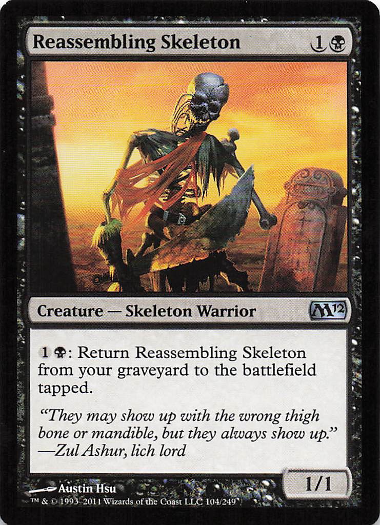 Magic The Gathering: Magic 2012 EN: #104 Reassembling Skeleton