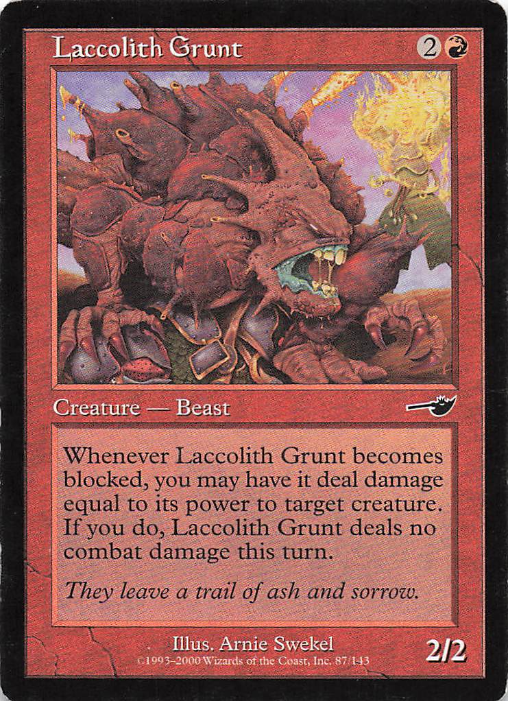 Magic The Gathering: Nemesis EN: #87 Laccolith Grunt