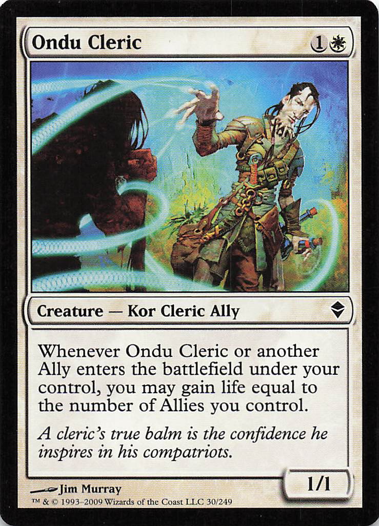 Magic The Gathering: Zendikar EN: #30 Ondu Cleric