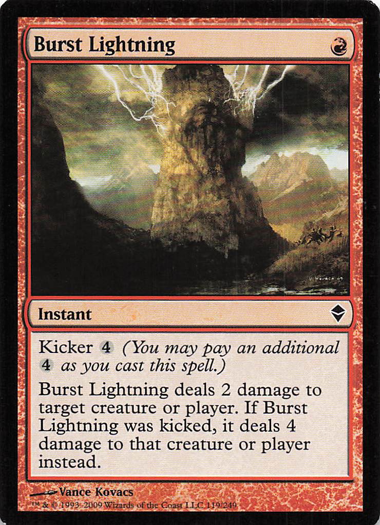 Magic The Gathering: Zendikar EN: #119 Burst Lightning