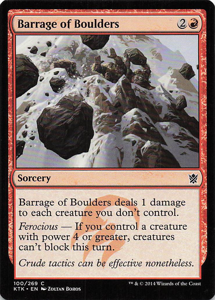 Magic The Gathering: Khans of Tarkir EN: #100 Barrage of Boulders