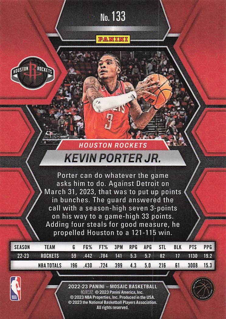 2022-23 Panini Mosaic Kevin Porter Jr. #133