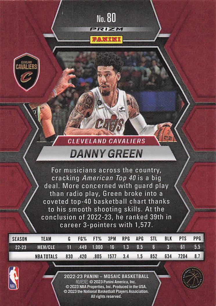 2022-23 Panini Mosaic Red Wave Mosaic Danny Green #80