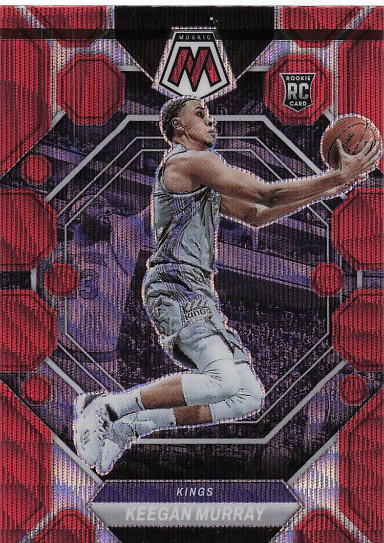 2022-23 Panini Mosaic Red Wave Mosaic Keegan Murray #227 RC