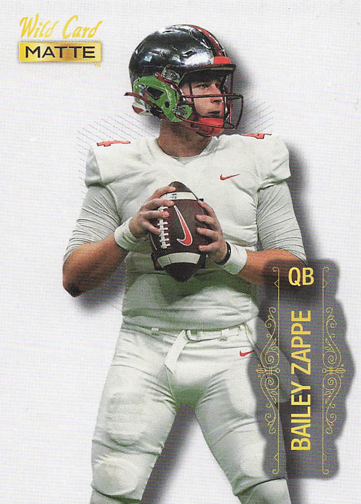 2022 Wild Card MATTE White Bailey Zappe #MB-5