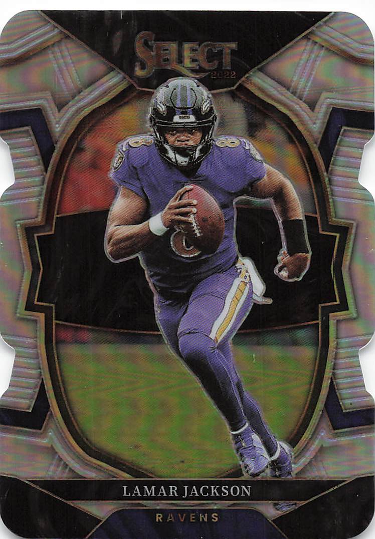 2022 Select Football Silver Prizm Die-Cut Lamar Jackson #73