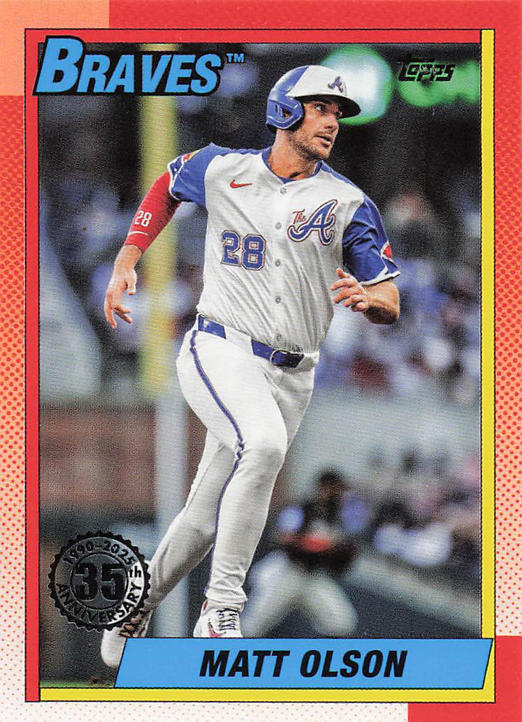 2025 Topps Series 1 Baseball 1990 Topps Baseball Matt Olson #T90-13