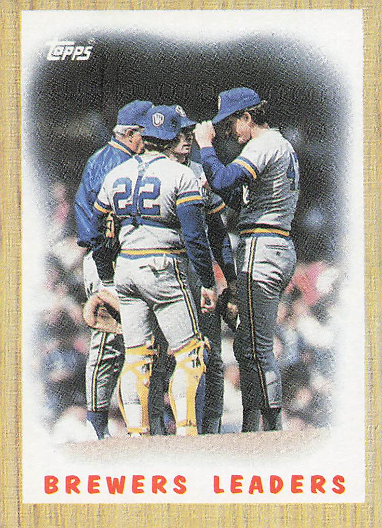 1987 Topps Baseball Brewers Leaders #56