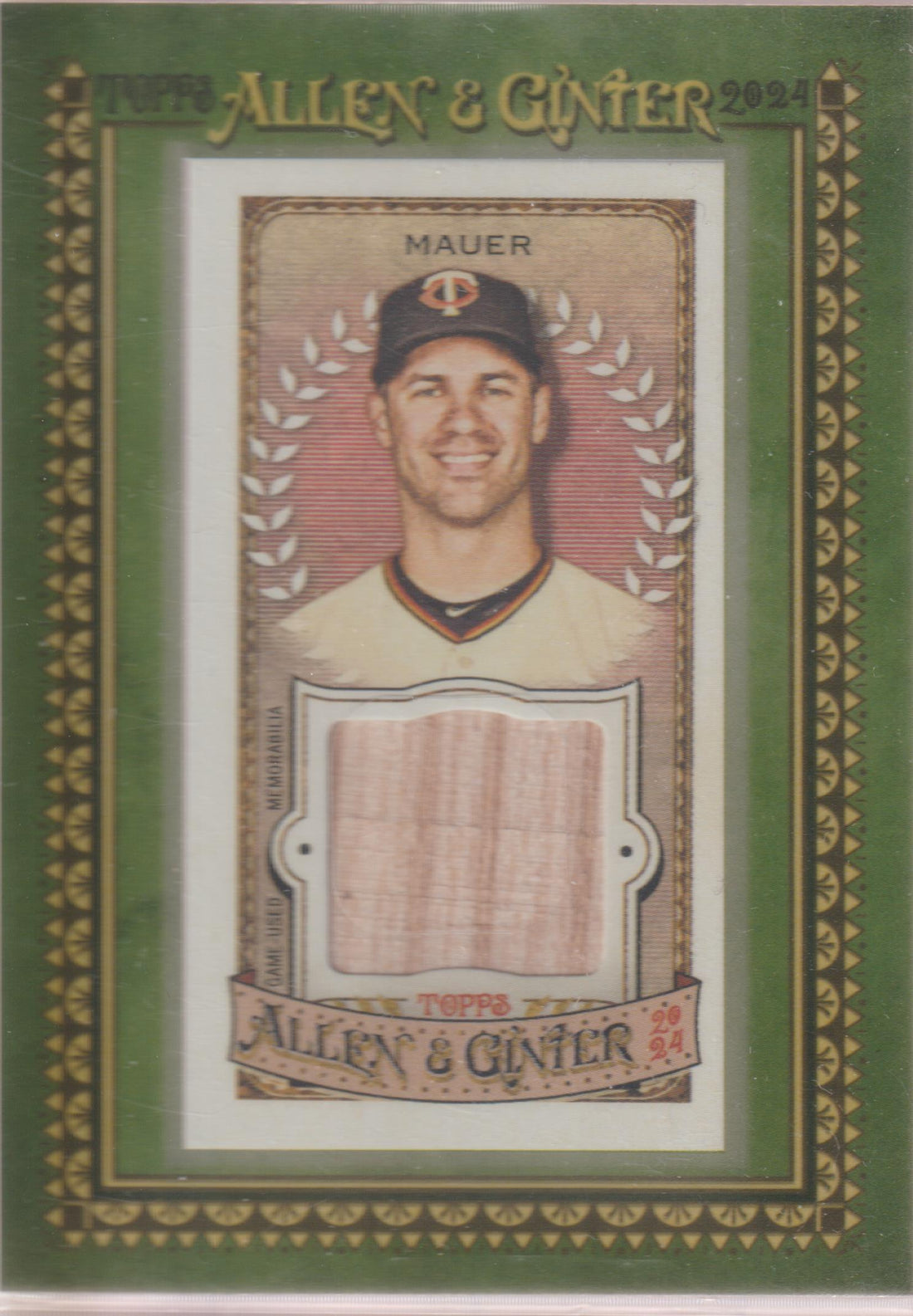 2024 Topps Allen & Ginter Mini Framed Relics Joe Mauer #MFR-JMA