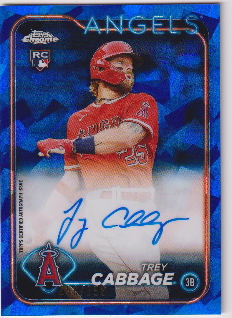 2024 Topps Chrome Sapphire Edition Autographs 188/199 Trey Cabbage #CSA-TC RC