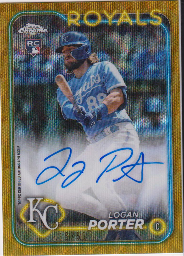 2024 Topps Chrome Rookie Autographs Gold Wave Refractor 15/50 Logan Porter #RA-LP