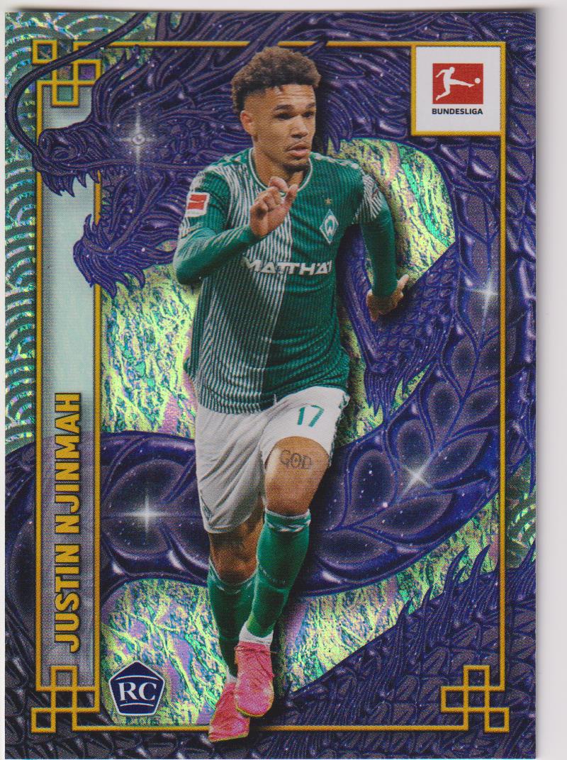 2023-24 Topps Bundesliga Jade Edition Dragonheart Justin Njinmah #DH-1 RC