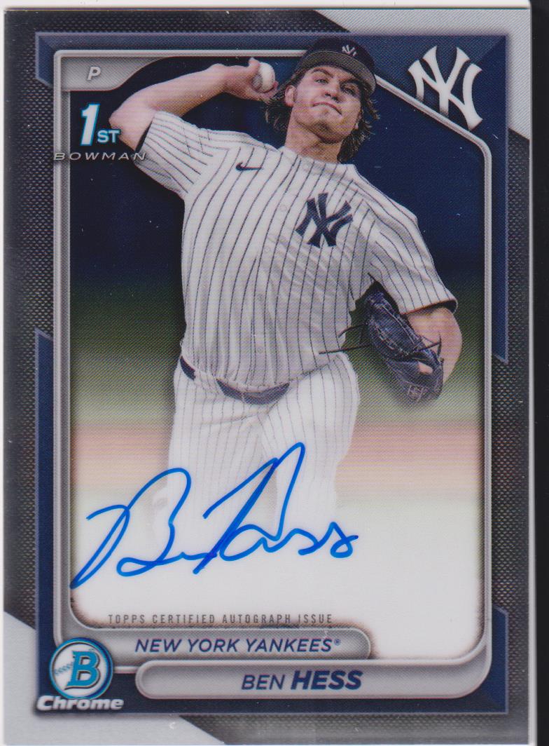 2024 Bowman Draft Chrome Prospect Autographs Ben Hess #CPA-BH