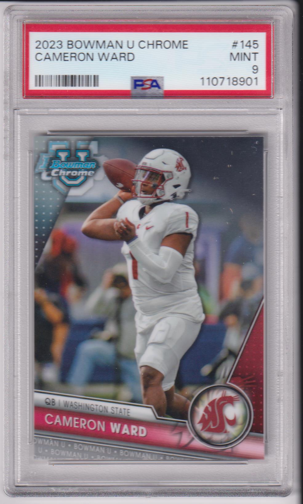2023 Bowman Chrome University Cameron Ward #146 PSA 9