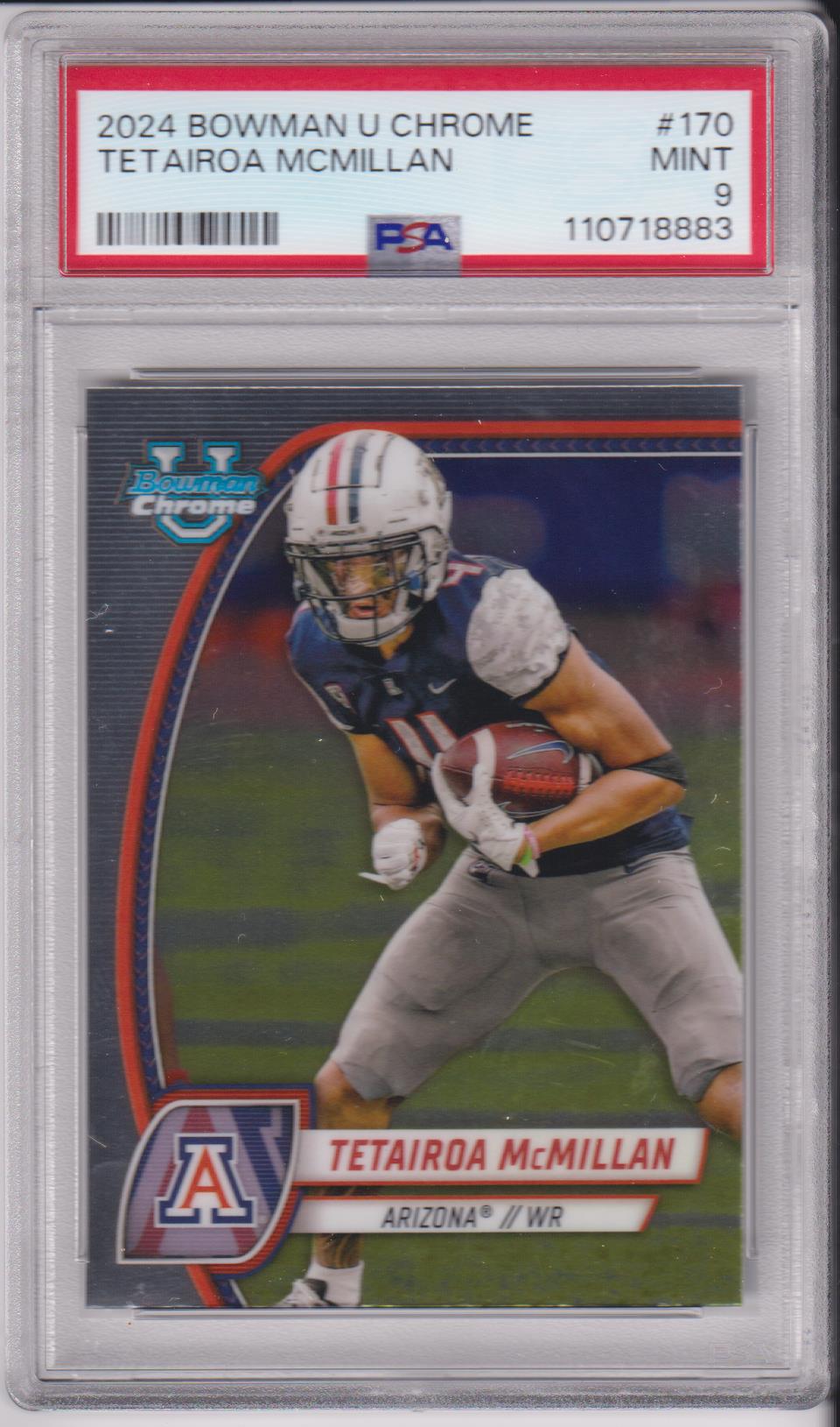 2024 Bowman Chrome University Tetairoa McMillan #170 PSA 9