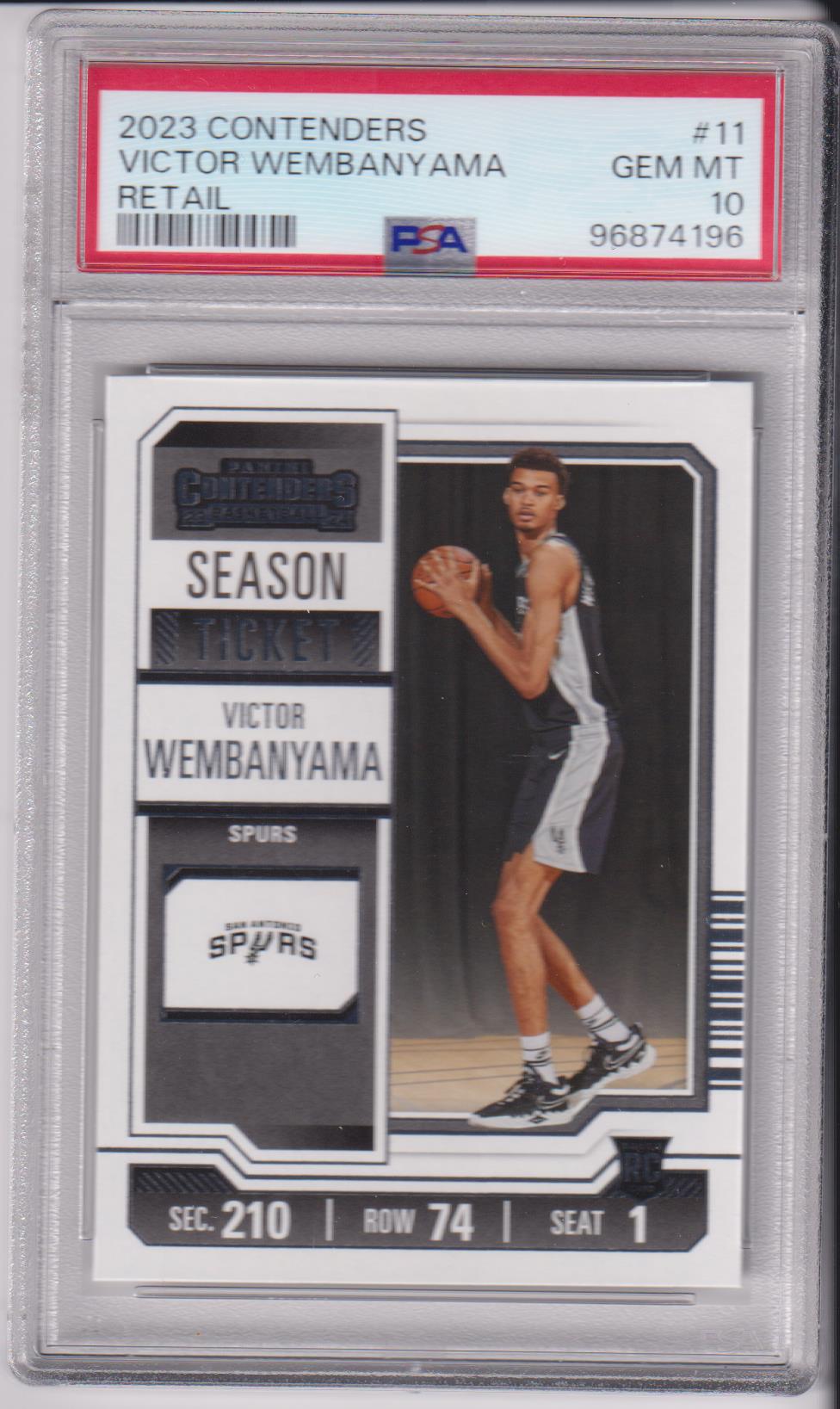 2023 Contenders Victor Wembanyama #11 RC PSA 10