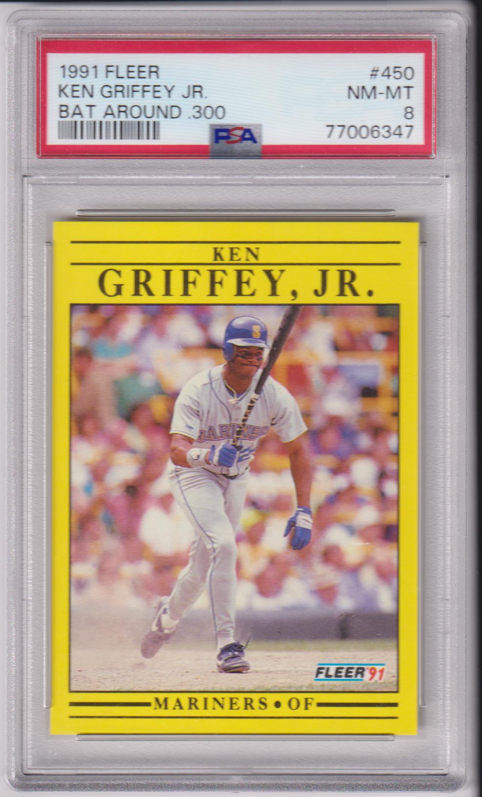 1991 Fleer Bat Around .300 Ken Griffey Jr. #450 PSA 8