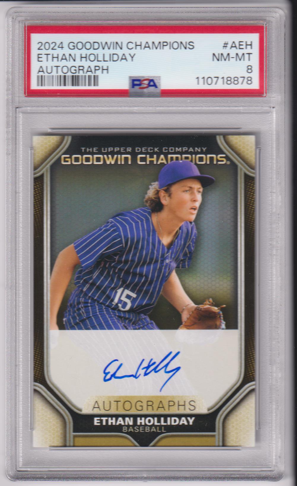 2024 Goodwin Champions Autograph Ethan Holliday #A-EH PSA 8