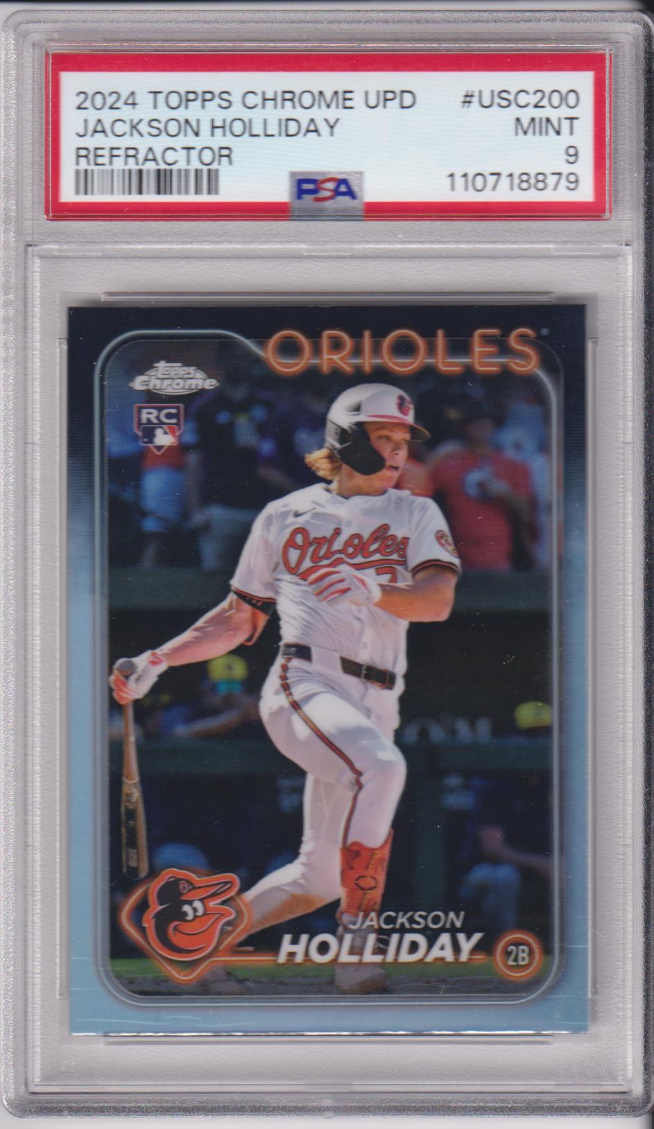2024 Topps Chrome Update Refractor Jackson Holliday #USC200 RC PSA 9