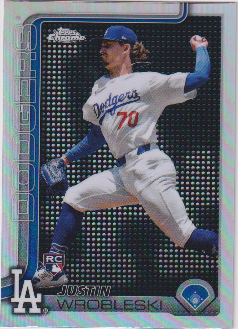 2025 Topps Chrome Baseball Lightboard Logo Variation Justin Wrobleski #38 RC