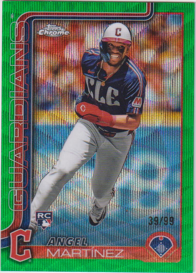 2025 Topps Chrome Green Wave Refractor 39/99 Angel Martinez #155 RC