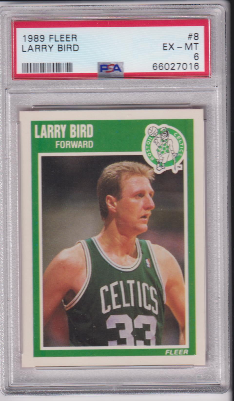 1989 Fleer Larry Bird #8 PSA 6