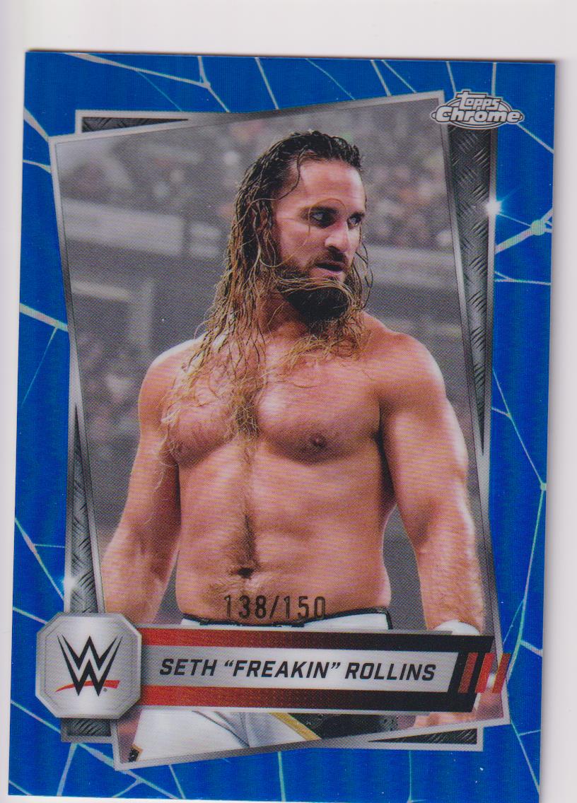 2025 Topps Chrome Blue Refractor 138/150 Seth "Freakin" Rollins #5