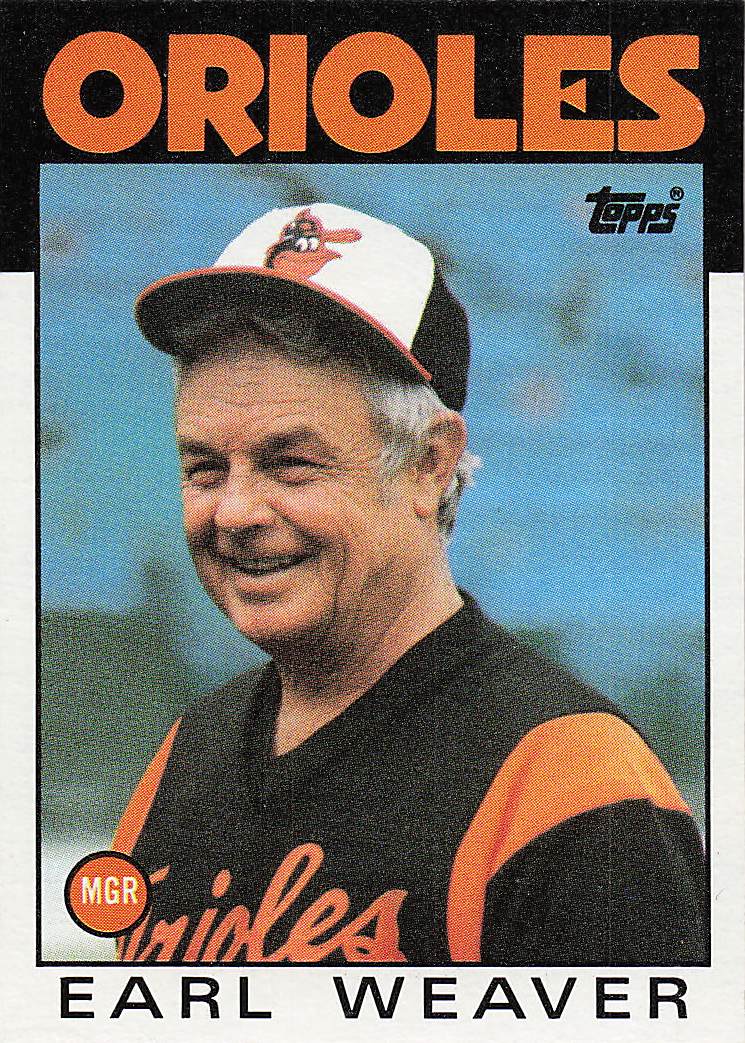1986 Topps Earl Weaver #321
