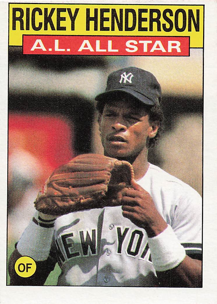 1986 Topps Rickey Henderson #716