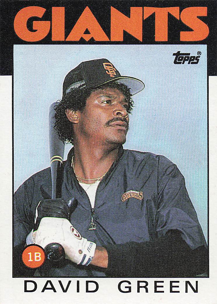 1986 Topps David Green #727