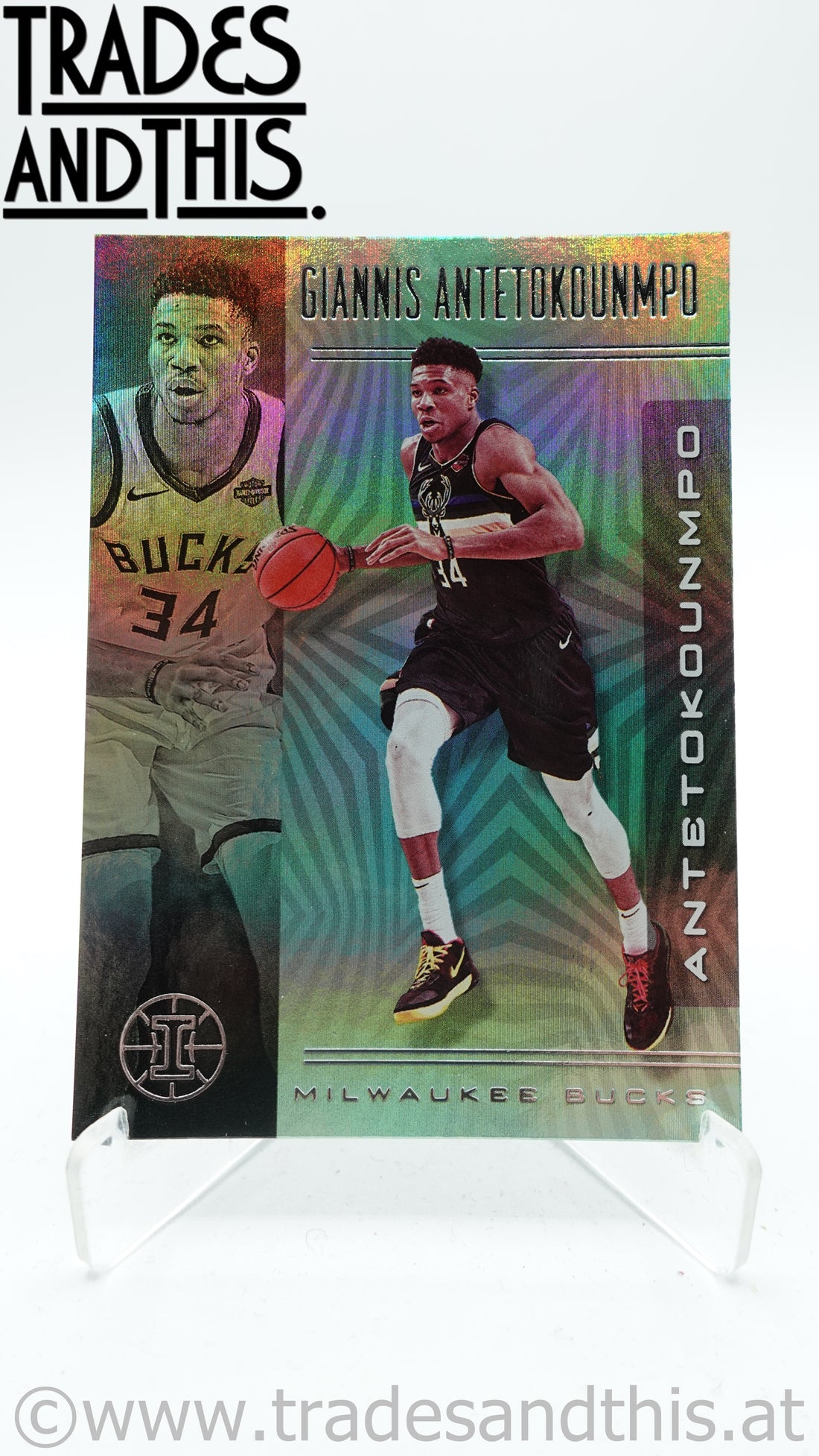 2019-20 Panini Illusions Trophy Collection Emerald Giannis Antetokounmpo #26