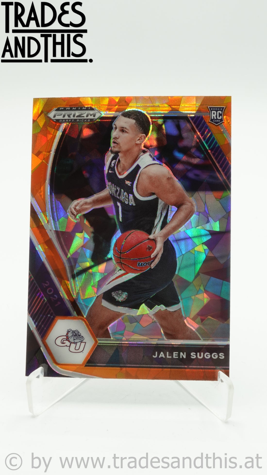 2021-22 Panini Prizm Draft Picks Orange Ice Prizm Jalen Suggs #3 RC