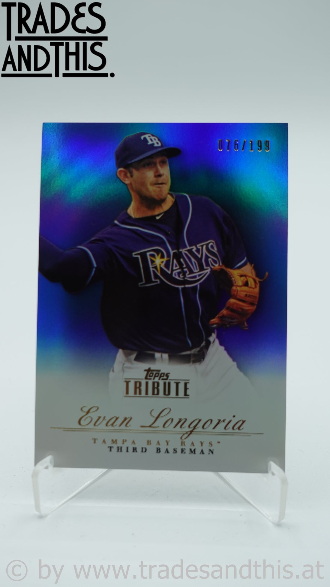 2012 Topps Tribute Blue 076/199 Evan Longoria #47