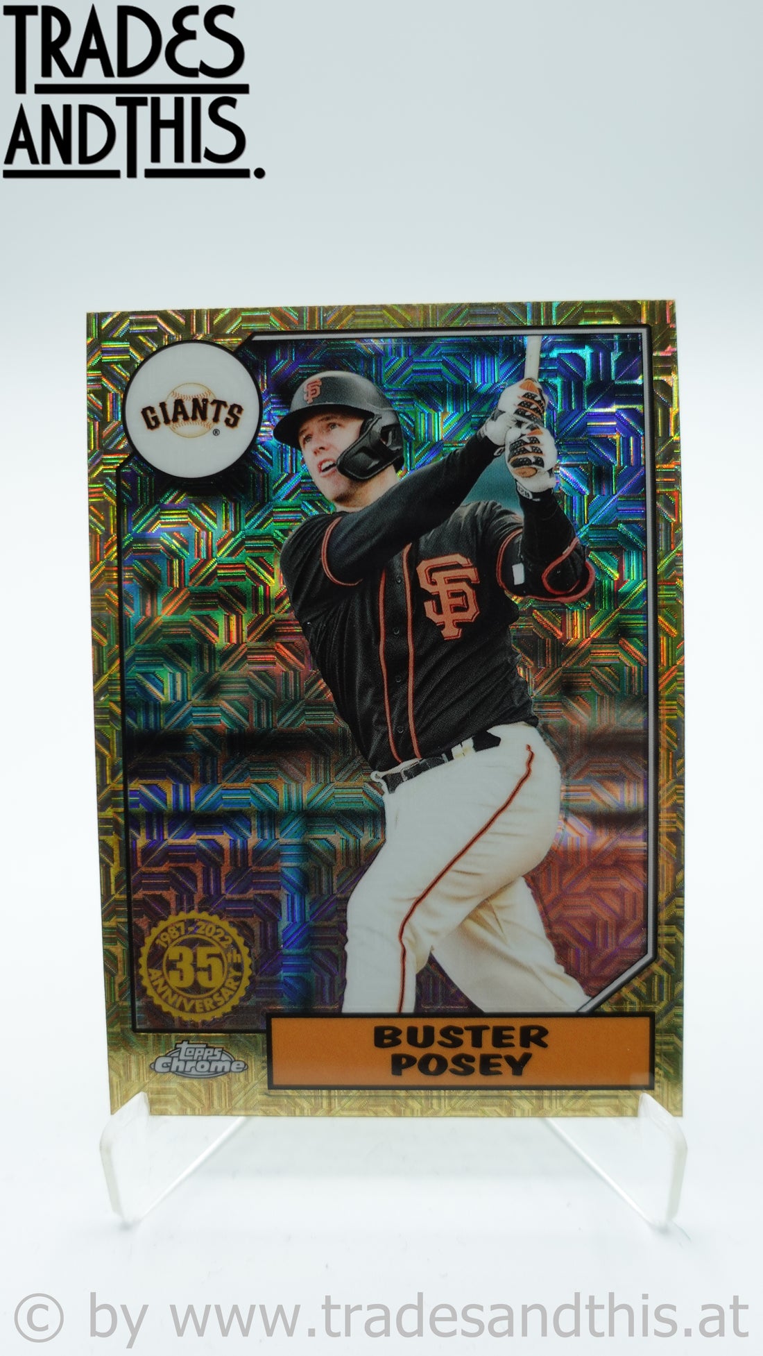 2022 Topps Series 1 1987 Topps Chrome Silver Pack Series 1 Buster Posey #T87C-90