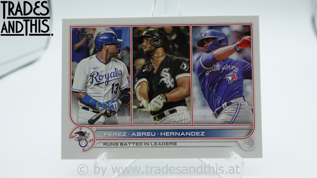 2022 Topps Series 1 AL RBI Leaders Salvador Perez - Jose Abreu - Teoscar Hernandez #202