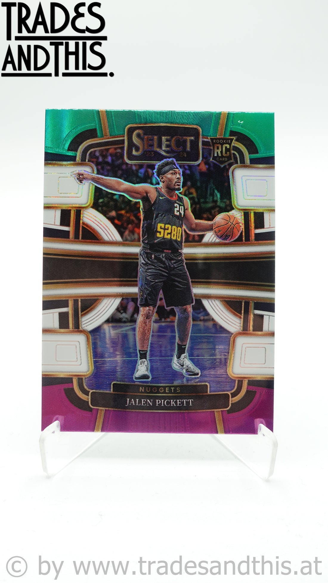 2023-24 Panini Select Basketball Concourse Green, White, Purple Prizm Jalen Pickett #68 RC