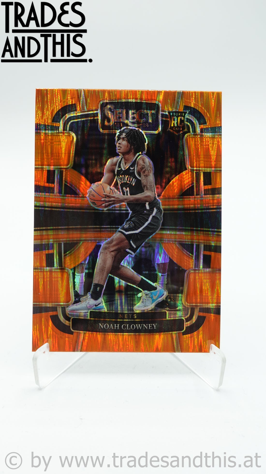2023-24 Panini Select Basketball Orange Flash Prizm Noah Clowney #73 RC
