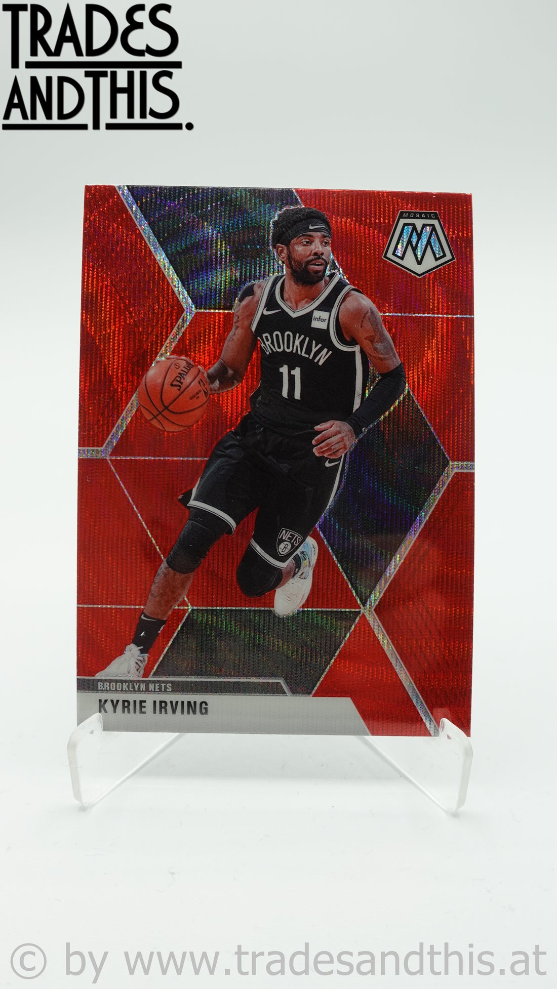 2019-20 Panini Mosaic Red Wave Prizm Kyrie Irving #11