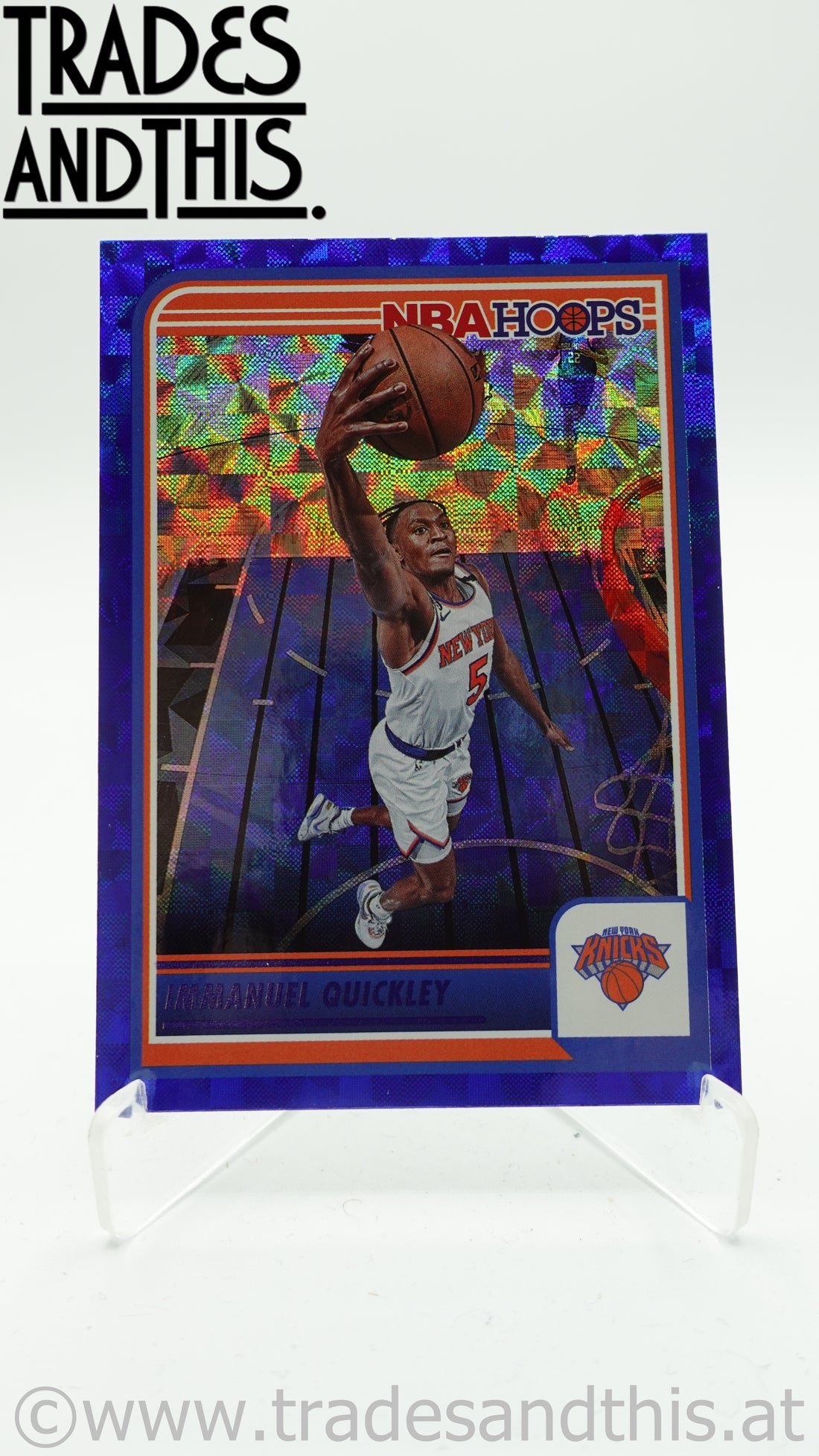 2023-24 Panini Hoops Hyper Blue Immanuel Quickley #160