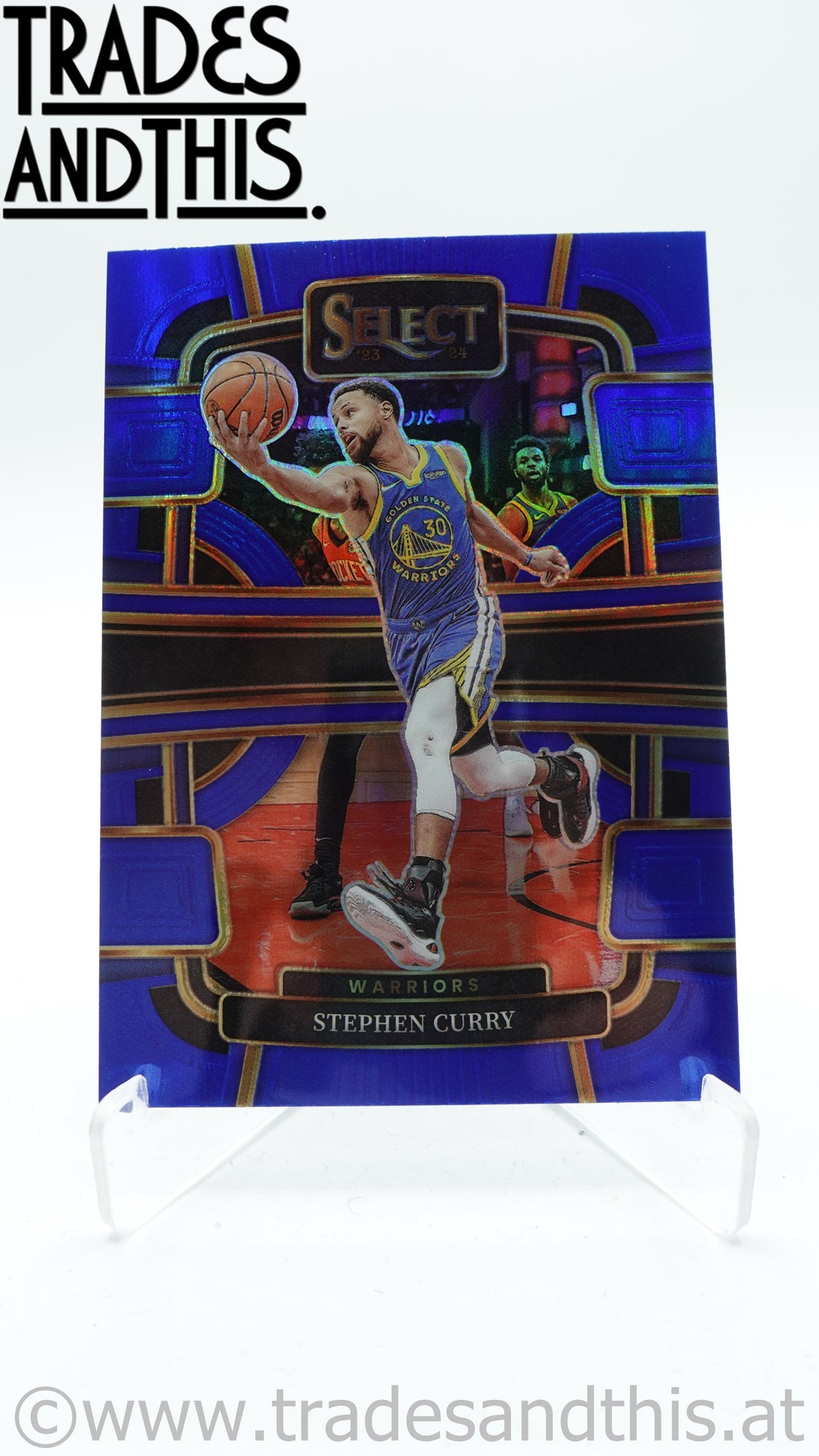 2023-24 Panini Select Basketball Blue Prizm Stephen Curry #56