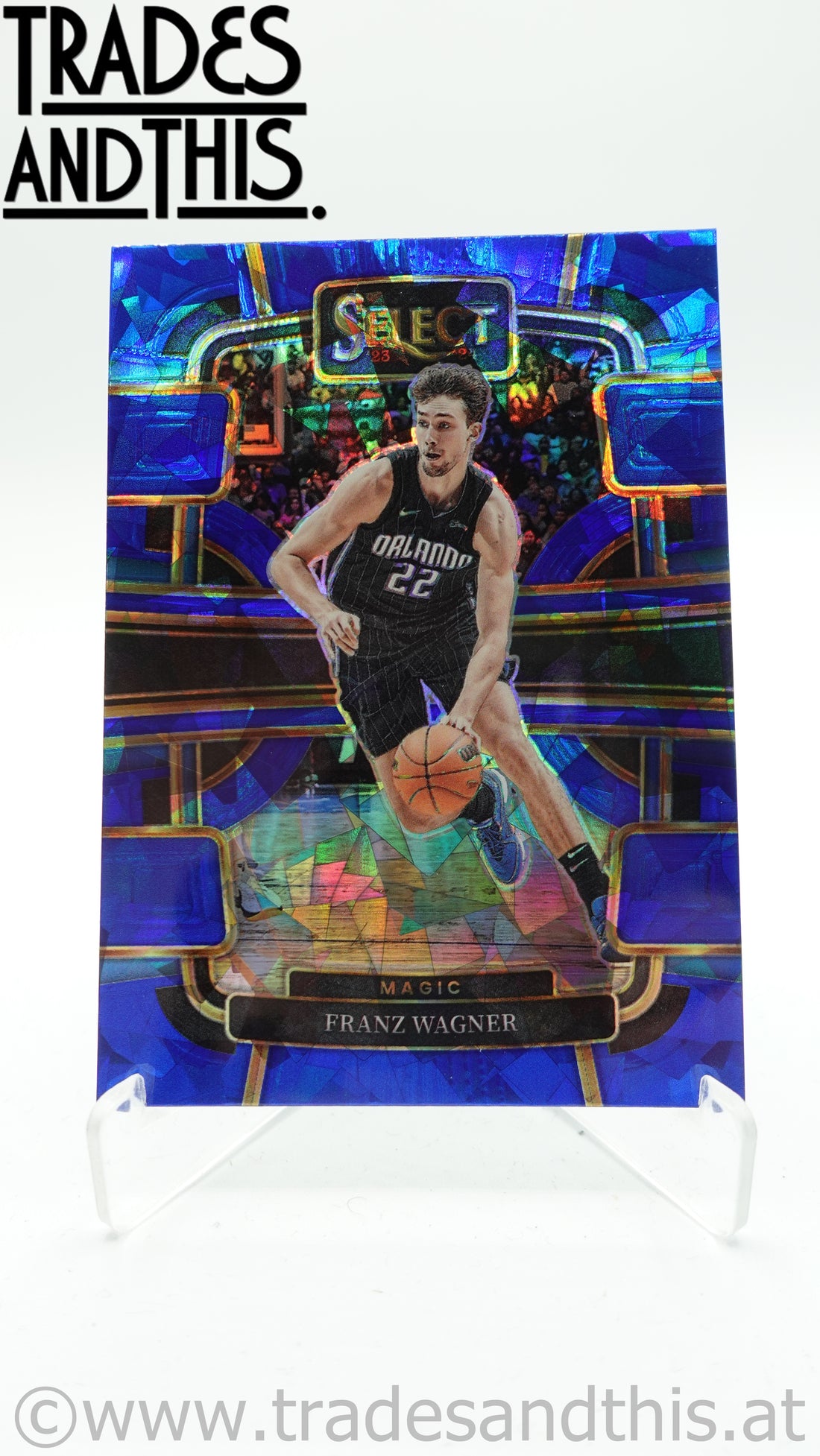 2023-24 Panini Select Basketball Blue Cracked Ice Prizm Franz Wagner #17