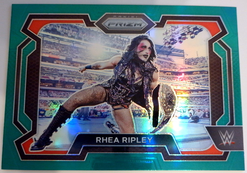 2024 Panini Prizm WWE Green Prizm Rhea Ripley #37