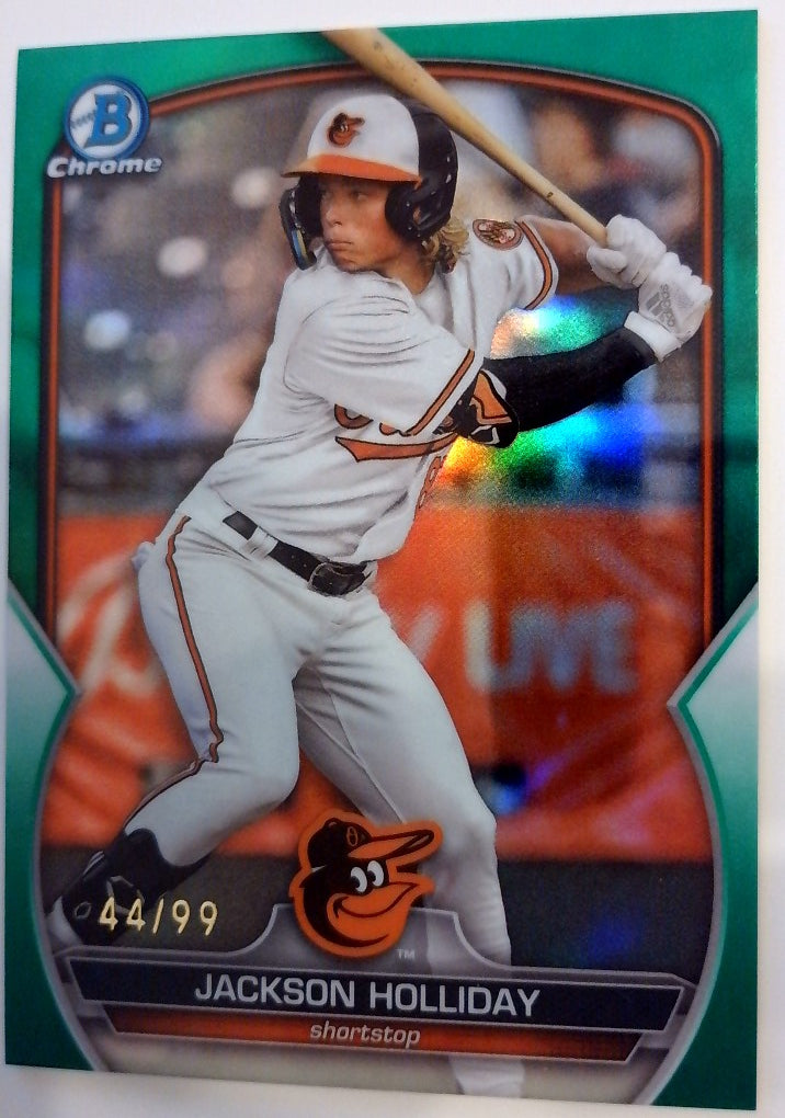 2023 Bowman Draft Chrome Green Refractor 44/99 Jackson Holliday #BDC-118