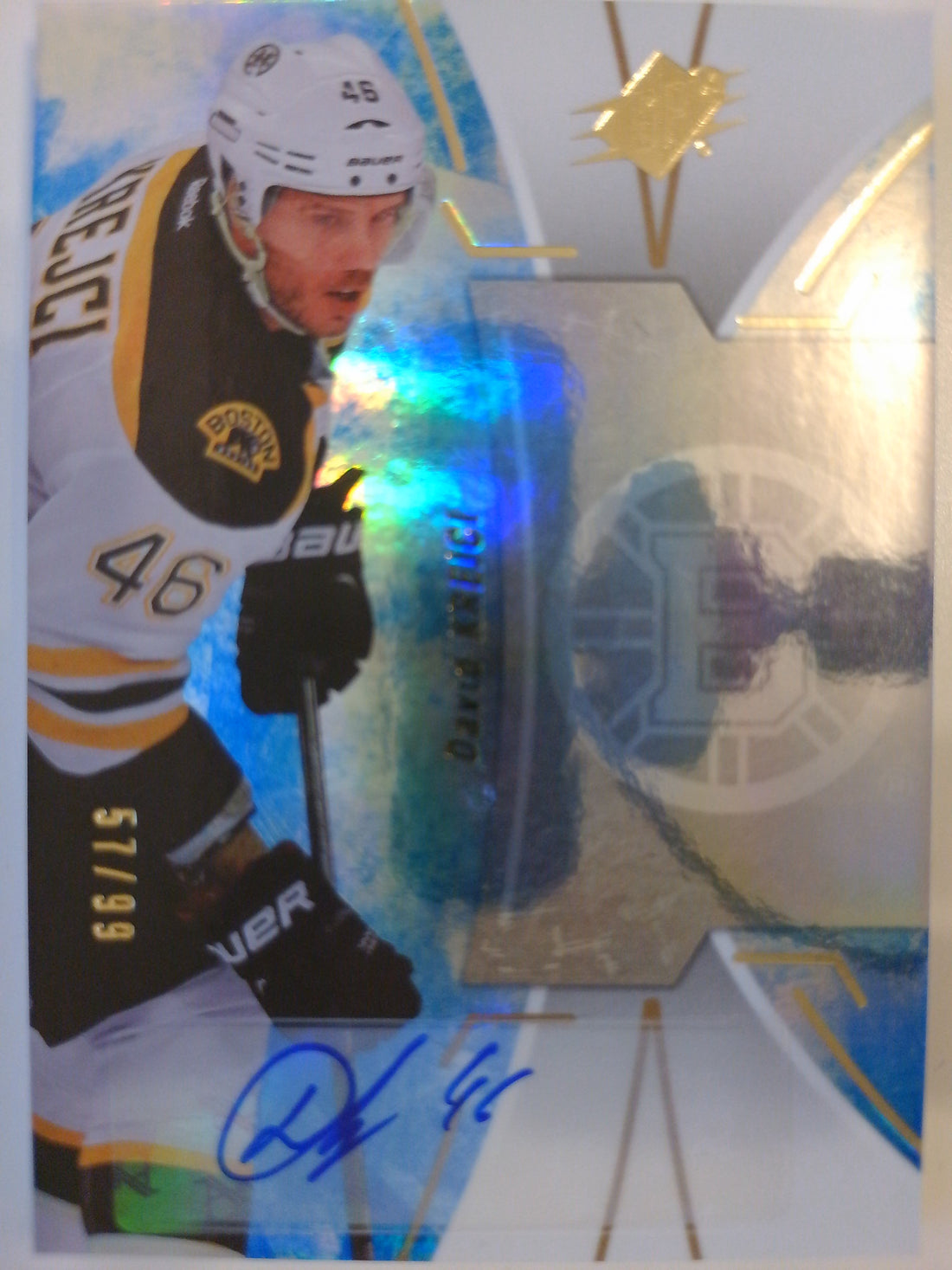 2016-17 SPx Base Blue Autographs 57/99 David Krejci #3