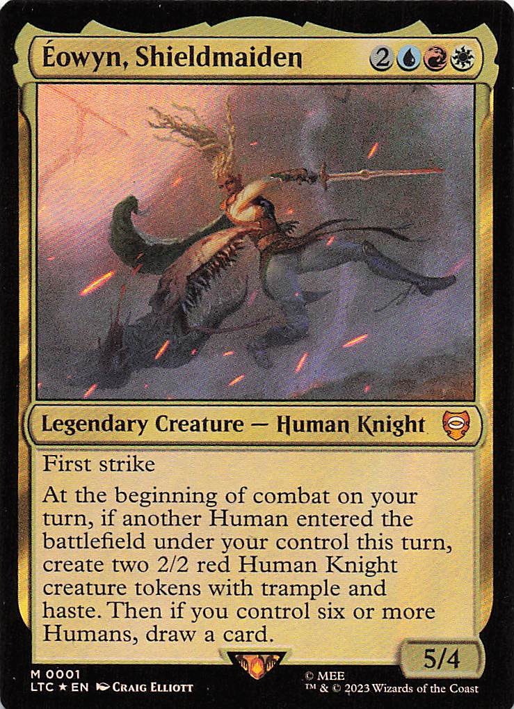 Magic The Gathering: The Lord of the Rings: Tales of Middle Earth Commander Foil EN #1 Éowyn, Shieldmaiden