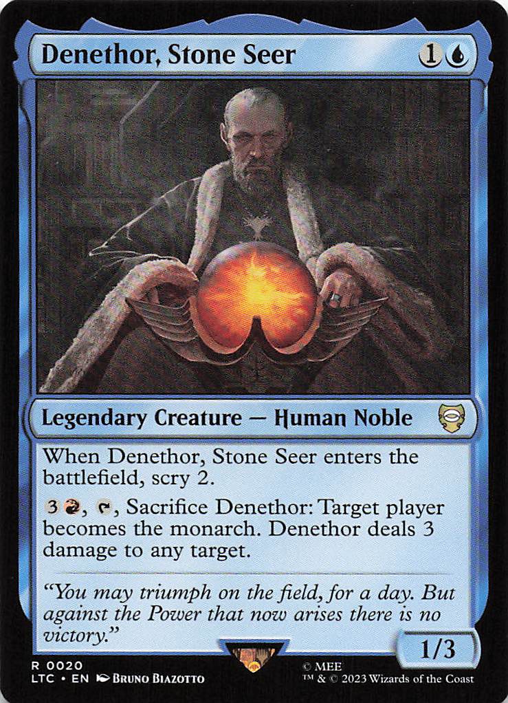 Magic The Gathering: The Lord of the Rings: Tales of Middle Earth Commander EN #20 Denethor, Stone Seer
